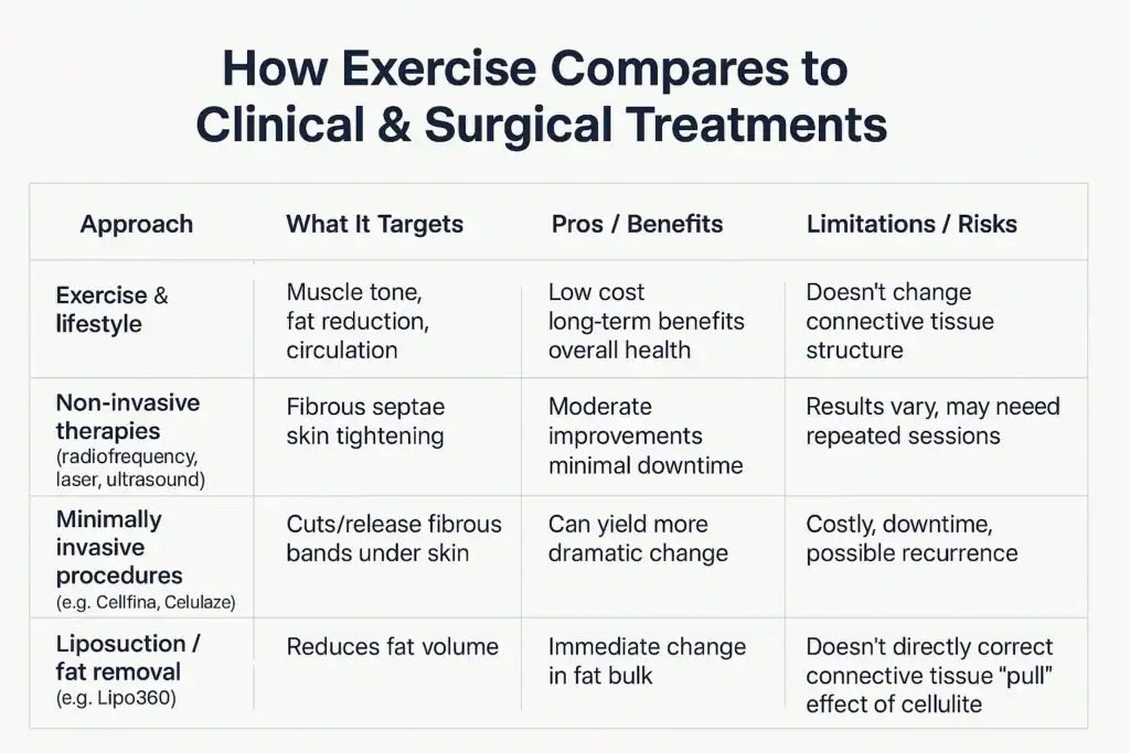 Sculpting Your Bum: Can Toning Exercises Really Reduce Cellulite? 2 How exercise compares to treatments from Lipo 360 Leighton Buzzard