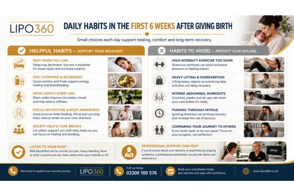 What to Do (and Avoid) in the First 6 Weeks After Giving Birth To Avoid Diastasis Recti 3 First 6 Weeks After Giving Birth To Avoid Diastasis Recti Leighton Buzzard : Daily Habits in the First 6 Weeks After Giving Birth